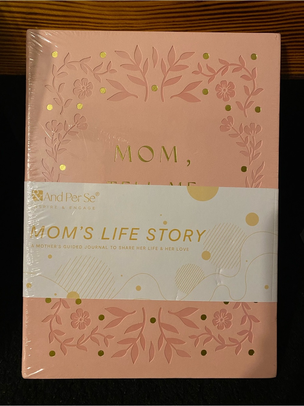 Per Se Pink Mom's Life Story Guided Journal with Gold Accents